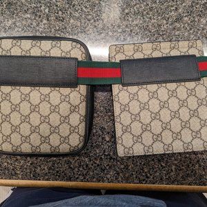 Double Pouch Bum Bag - Men - Calf Leather/canvas - One Size